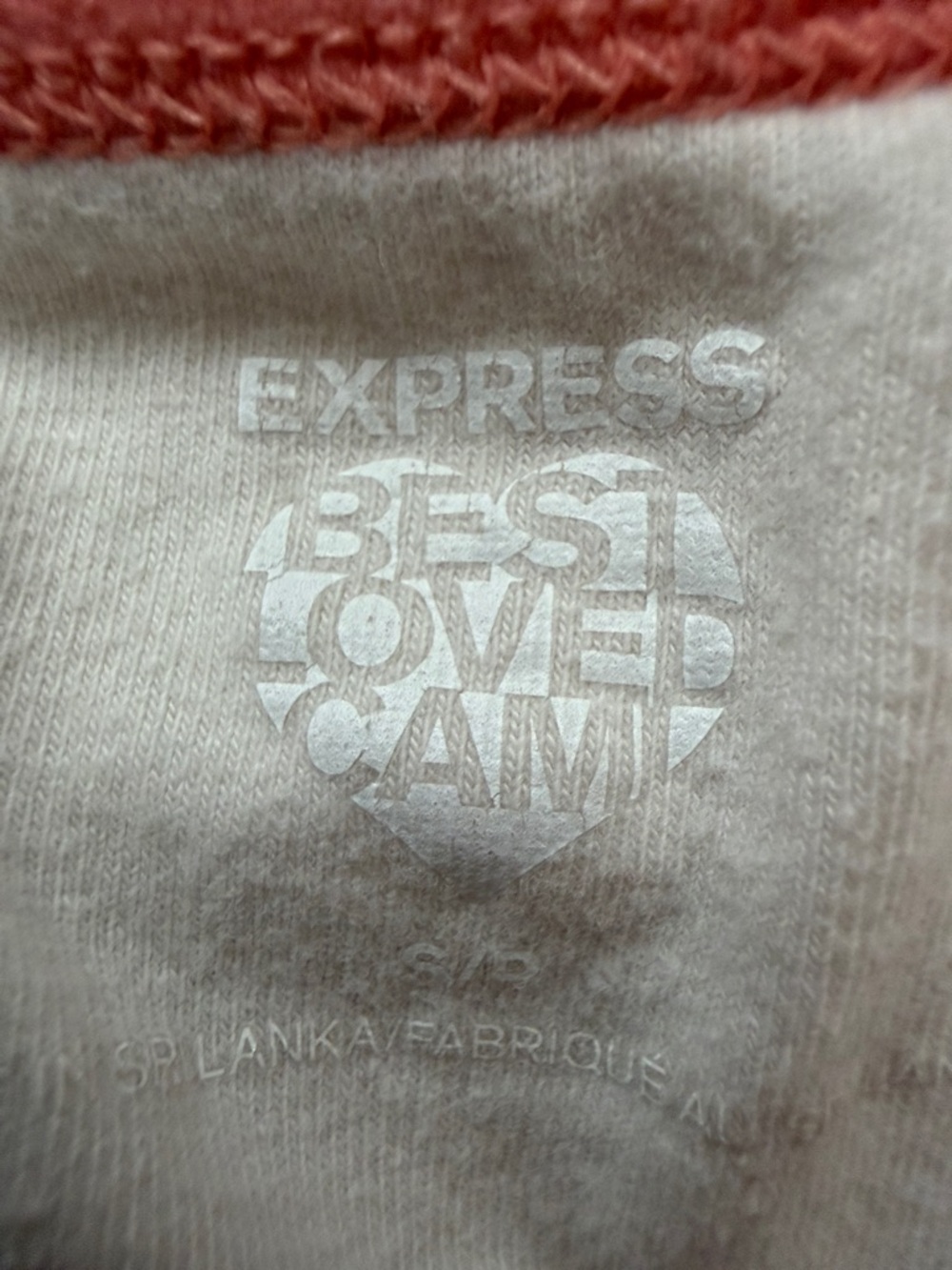 2 Express Cream Cami with Coral Trim - Picture 2 of 5
